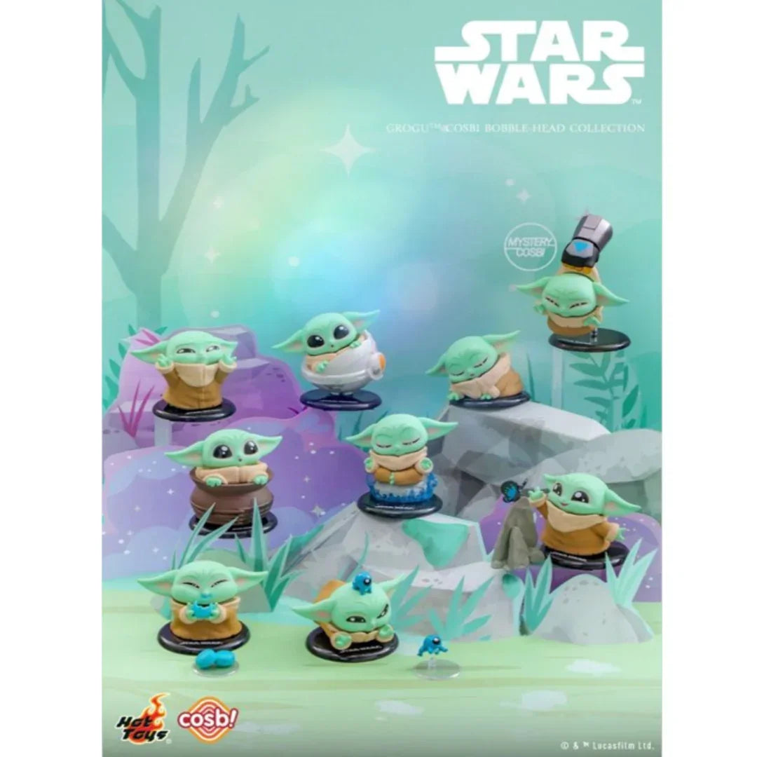 Cosbi Star Wars Ultimate Action Figure – Grogu “Cosbi” Bobble‑Head Collection Blind Box by Hot Toys (1 Random Figure) - Jaiman Toys