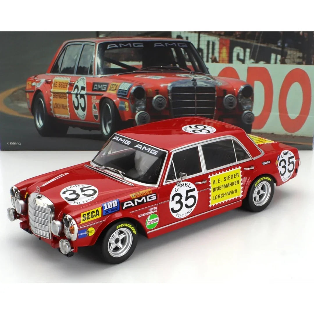 Ghost Player 1:64 MERCEDES BENZ 300SEL AMG Red #35 Diecast Model Car