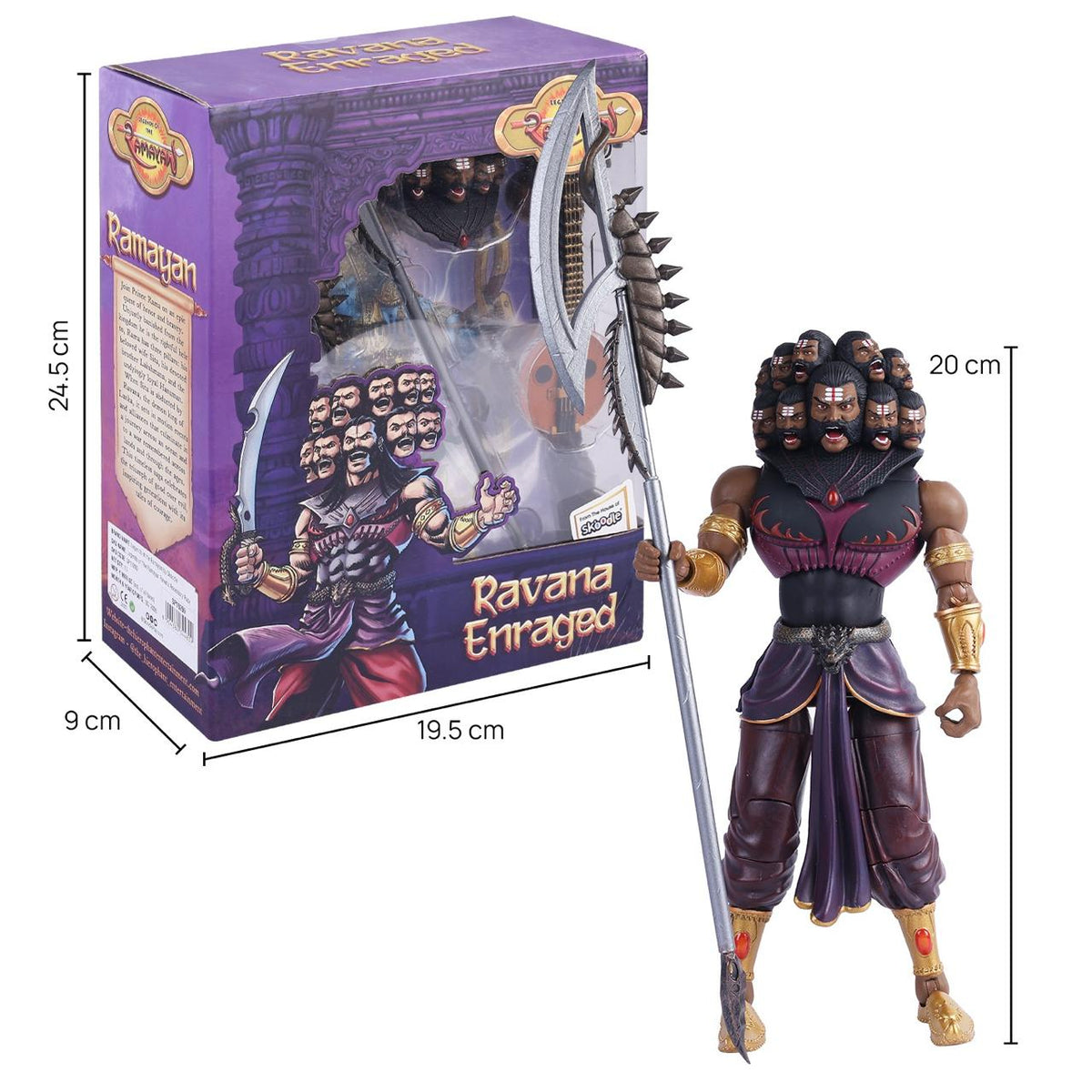 Legends of the Ramayan 1:12 Scale Ravana Accessory Pack with Crown, Battle Axe, Curved Sword & Interchangeable Hands (Figure Not Included)