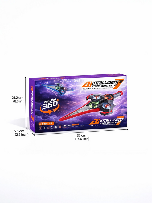 RC Flying Sword Drone Toy – 2.4GHz Remote Control LED Flying Sword Drone for Kids