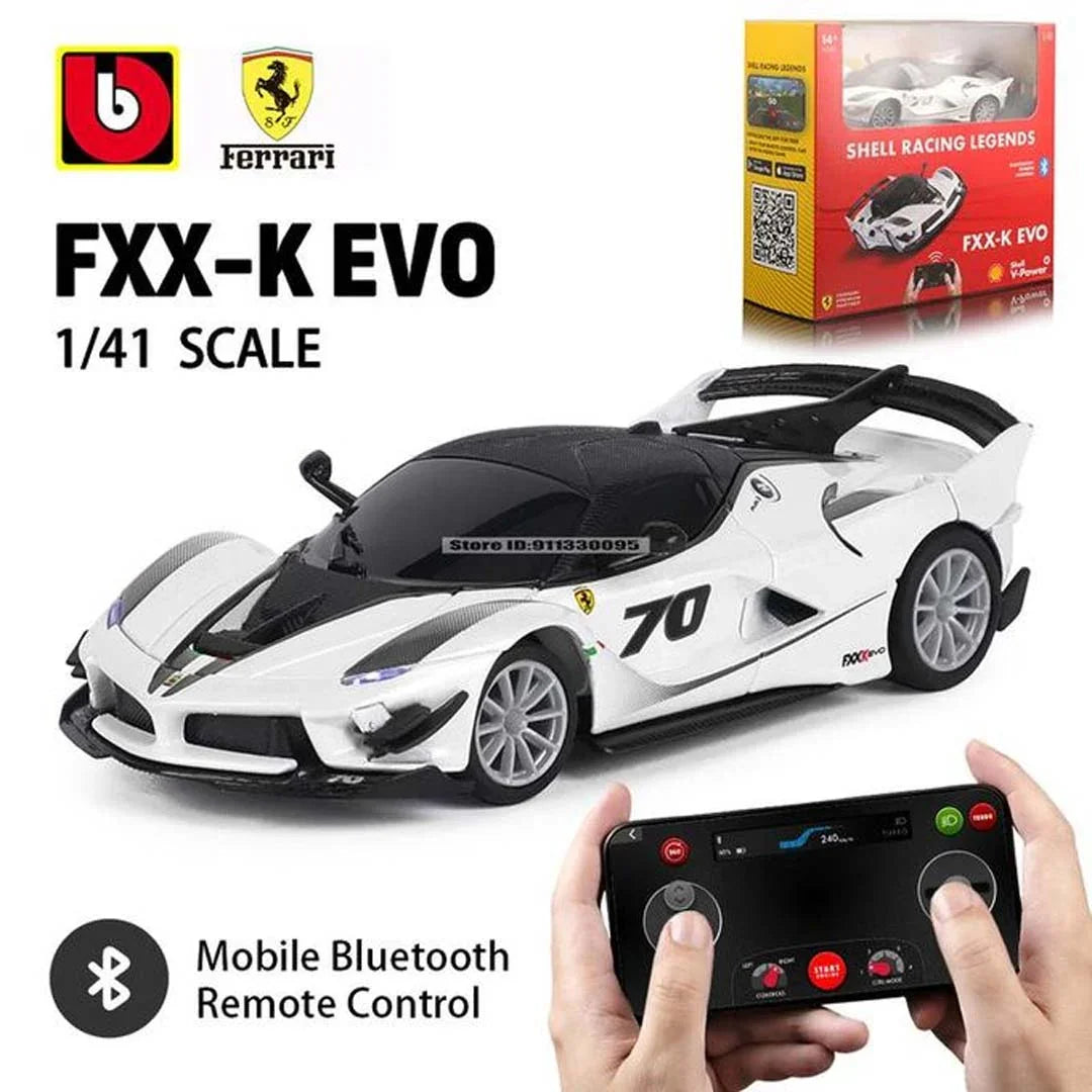 Bburago Shell Racing Legends – FXX-K Evo | 1:41 Bluetooth RC Car – Smartphone Controlled - Jaiman Toys
