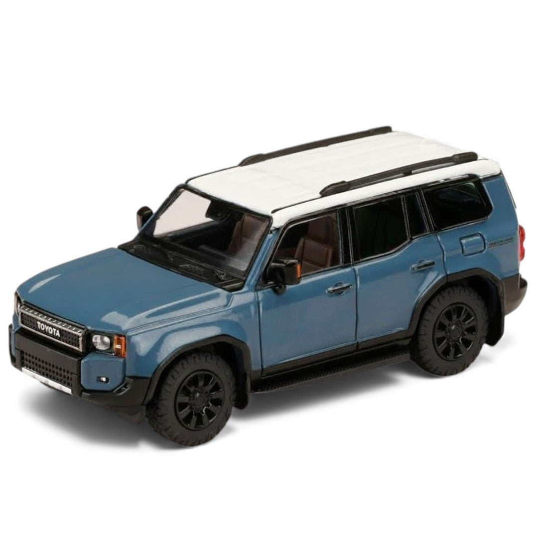 GCD 1:64 Toyota Land Cruiser Prado 250 – Blue with White Top | Premium Diecast Model
