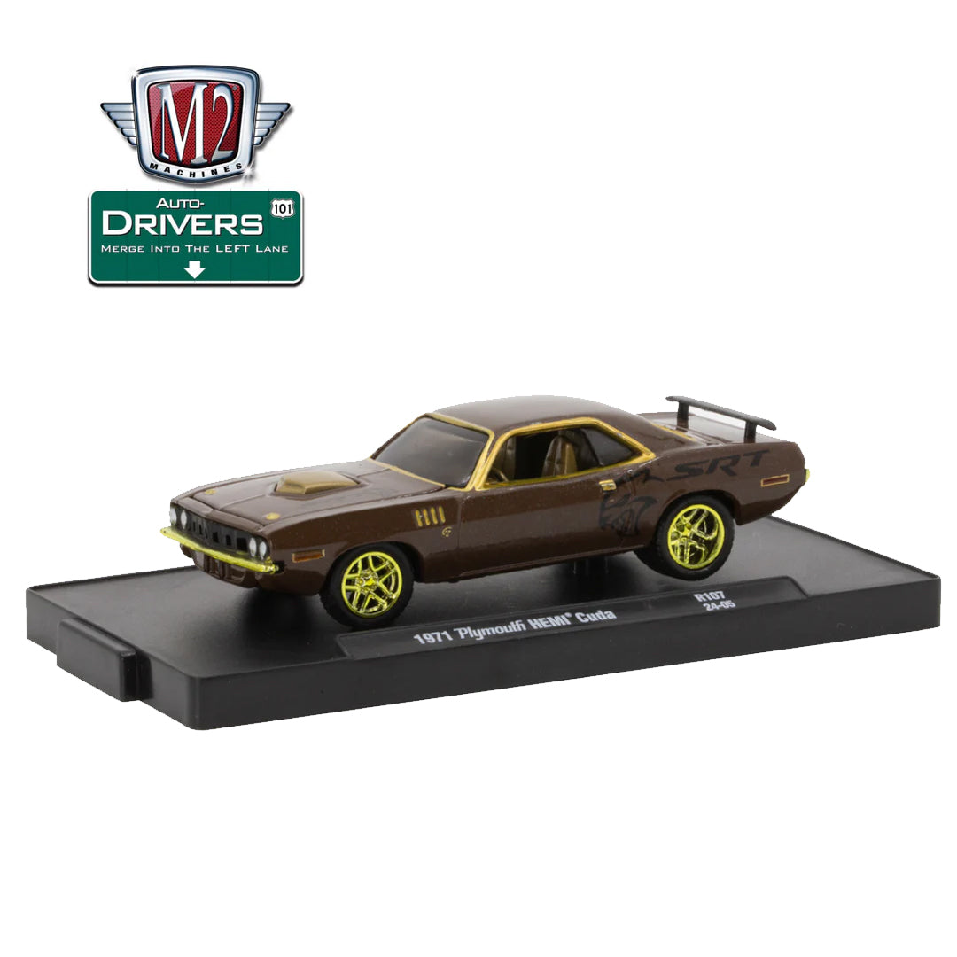 M2 Machines Auto-Drivers 1:64 1971 Plymouth HEMI ’Cuda SRT Die-Cast Model Car