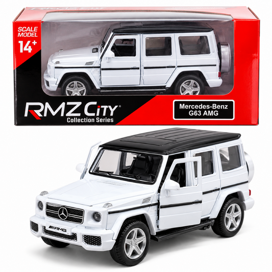 RMZ City 1:32 Mercedes-Benz G-Class AMG G63 Diecast Model SUV – Black/White (2 Variants)