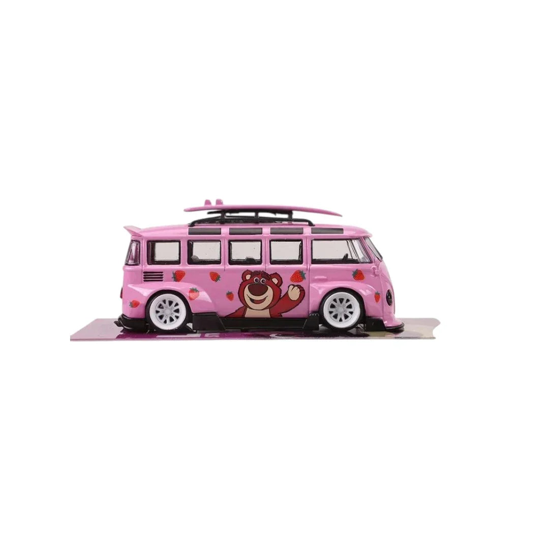 1:64 Volkswagen Bus T1 Strawberry Bear/Astro Boy Simulation Alloy