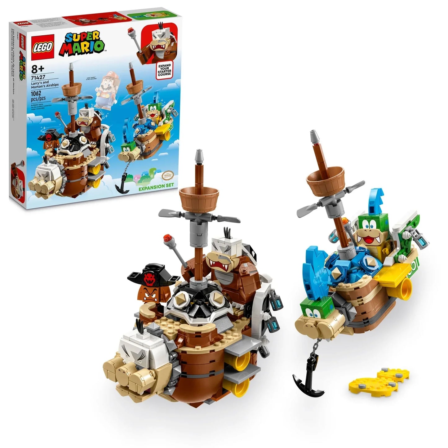 LEGO 71427 Super Mario Larry's and Mortons Airships Expansion Building Set (1062 Pieces) - Jaiman Toys