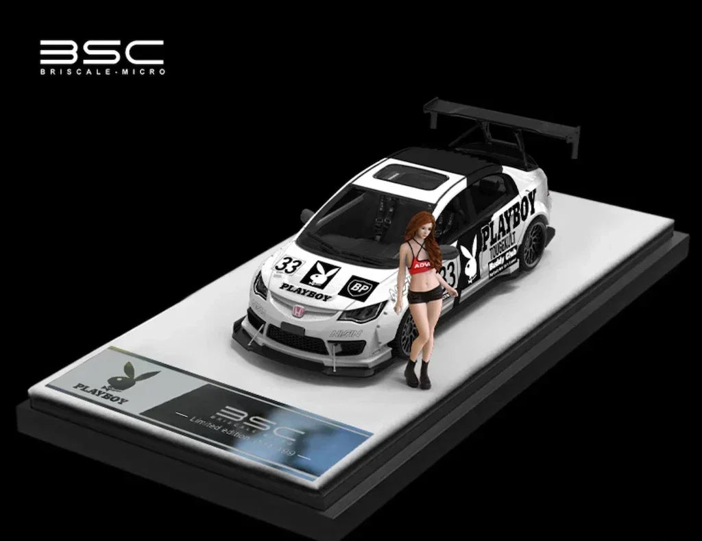 1/64 BSC Honda Civic FD2 Playboy Figure Included - Jaiman Toys