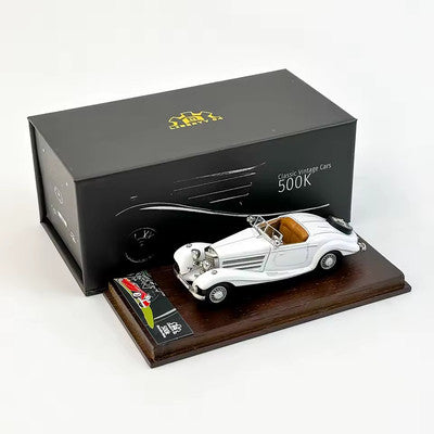 Liberty64 1:64 Mercedes-Benz 500K (W29) Die-Cast Model Car | Classic Luxury Roadster Collectible with 4 Variants