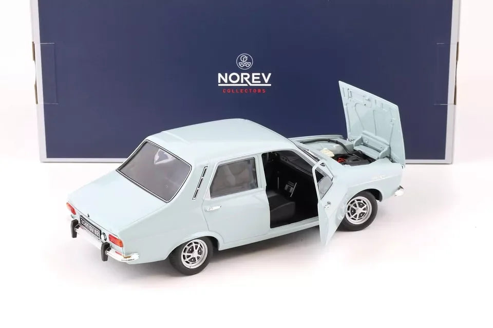 NOREV 1974 Renault 12 TS Light Blue 1/18 by NOREV 185219 - Jaiman Toys