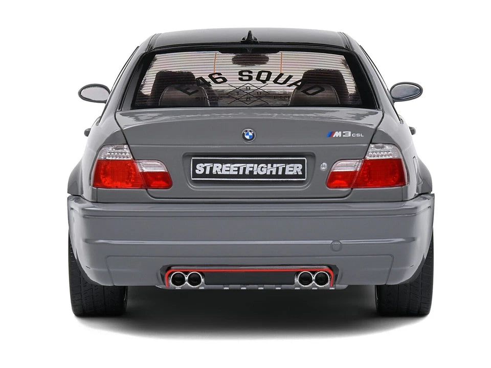 Solido 1:18 BMW M3 E46 Streetfighter Die-Cast Model Car – Grey Collector Scale Sports Coupe