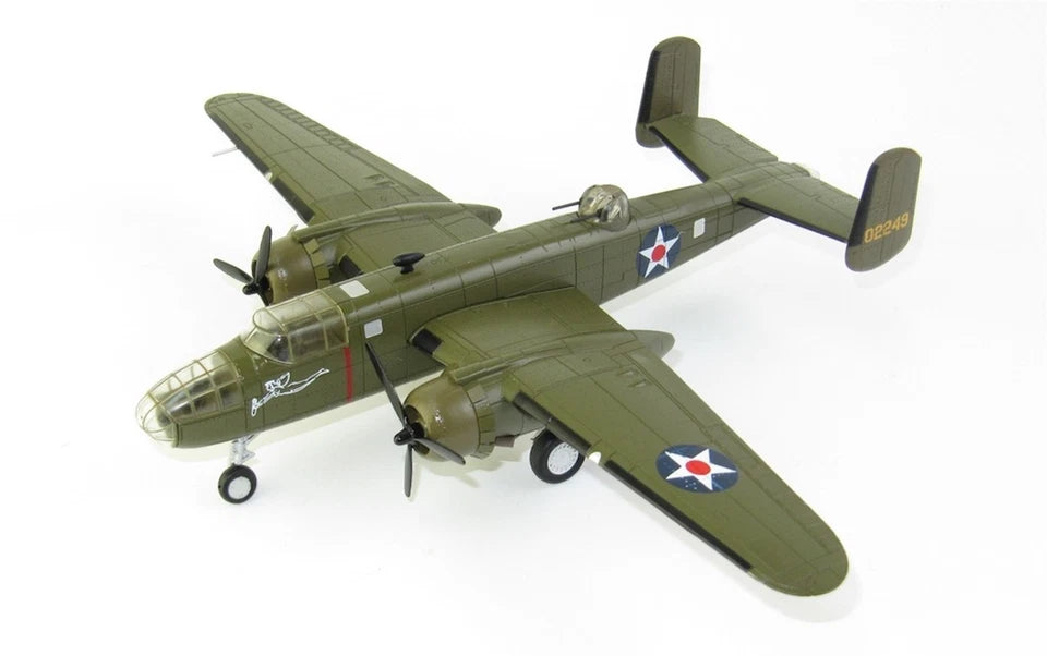 Premium 1:72 Scale North American B-25B Mitchell Metal Diecast Body Aircraft Model with Display Stand | Military Bomber Collectible