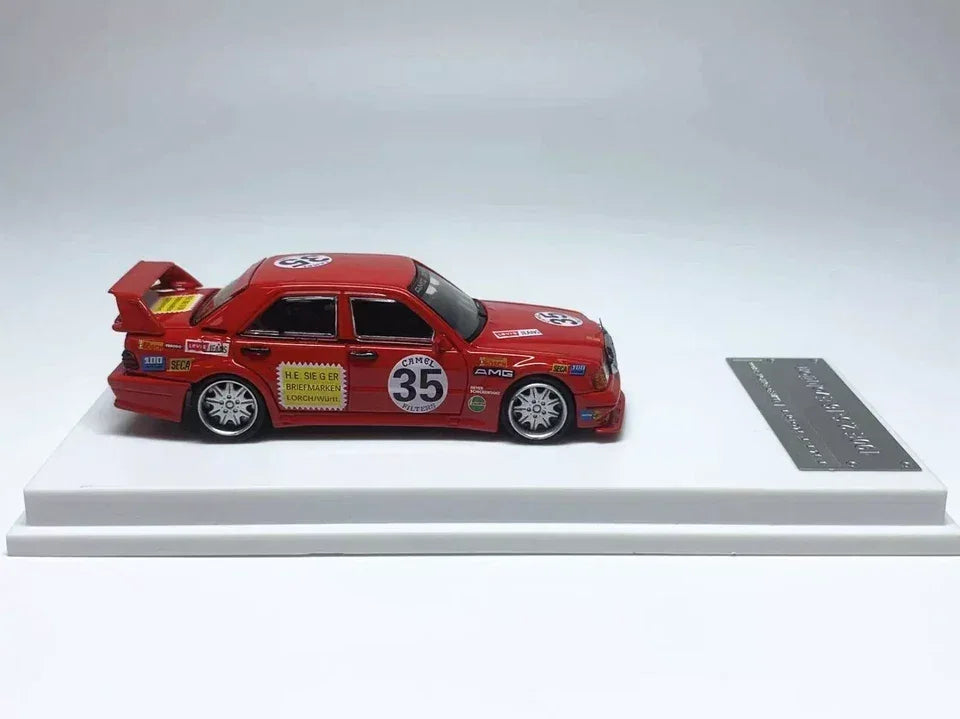 LMLF 1/64 Mercedes Benz 190E 2.5-16 Evo Red Pig Diecast Model Car | - Jaiman Toys