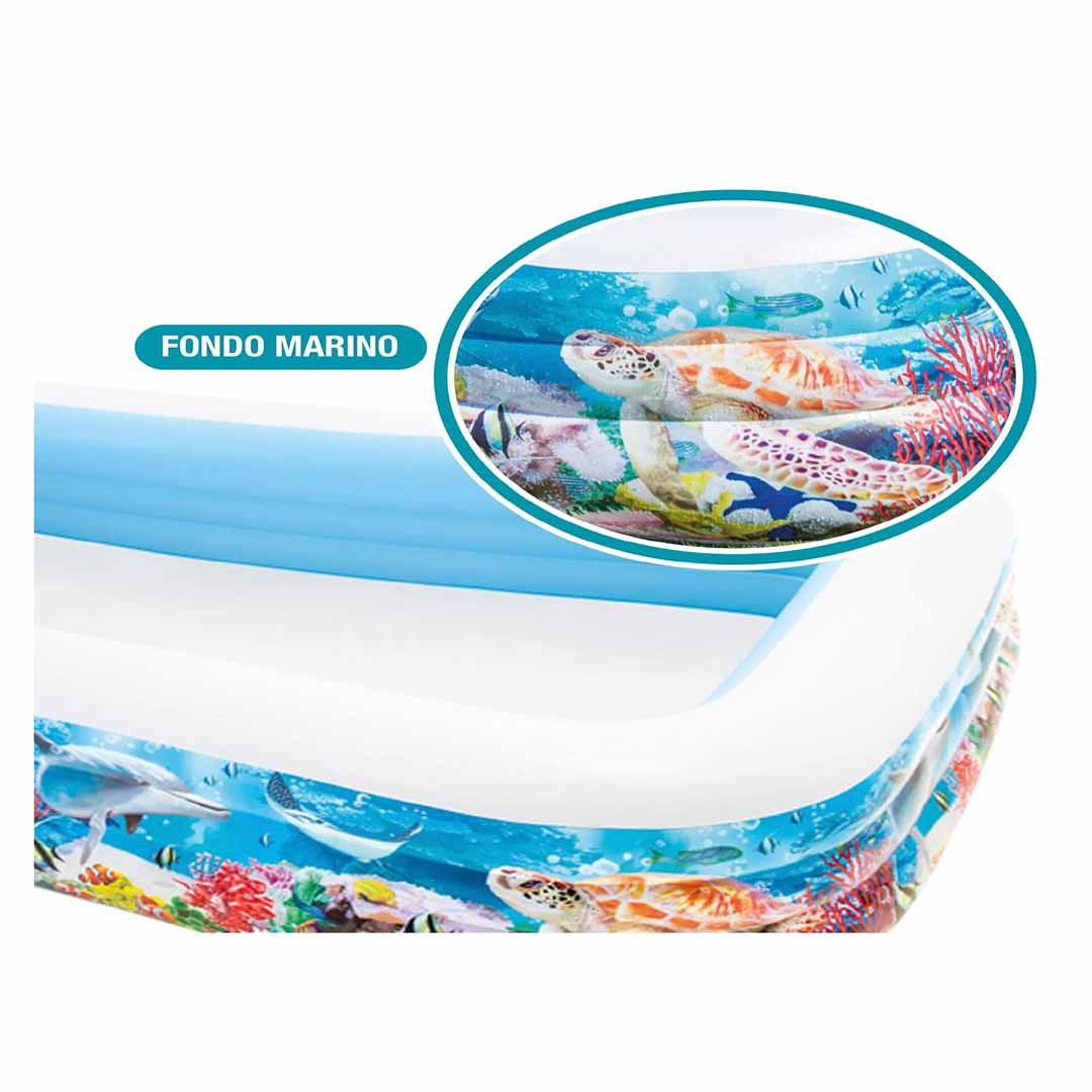 Intex 58485 Swim Center Inflatable Family Pool 10 Feet – Large Kids Outdoor Garden Swimming Pool