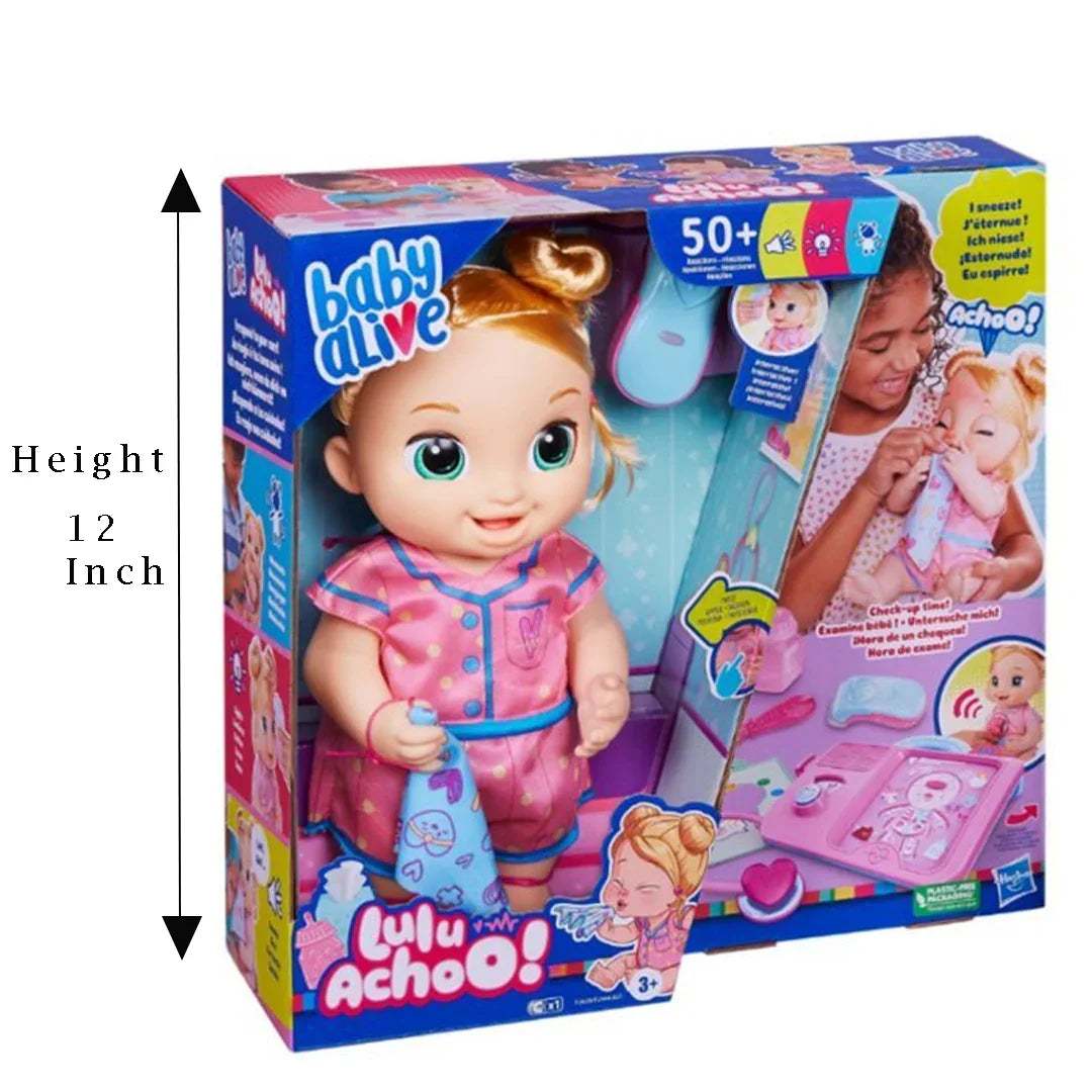 Baby Alive Lulu Achoo Doll, 12-Inch Interactive Doctor Play Toy Set with Lights and Sound - Jaiman Toys