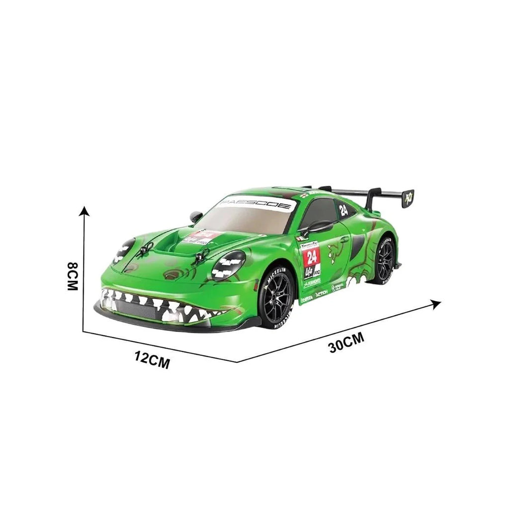 Hstar 91602P-4 1:16 Scale 4WD High-Speed RC Racing Car | 2.4GHz Remote Control Drift Car with Spray Effect, LED Lights, Rechargeable Battery & Spare Tyres | 2 Colour Variants