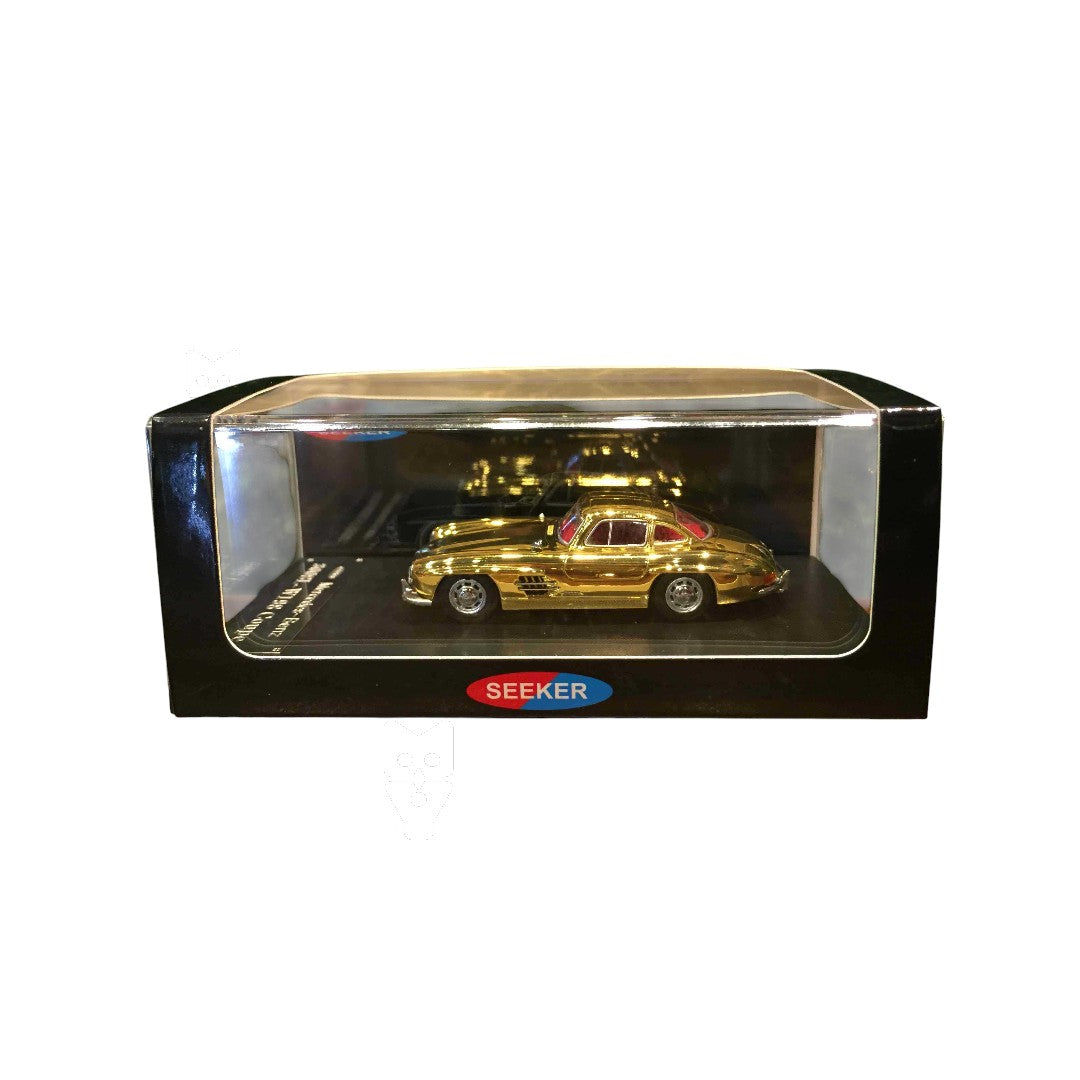 SEEKER 1:64 Mercedes-Benz 300 SL (W198) Gullwing – Chrome Finish Diecast Model Car (2 Variants)