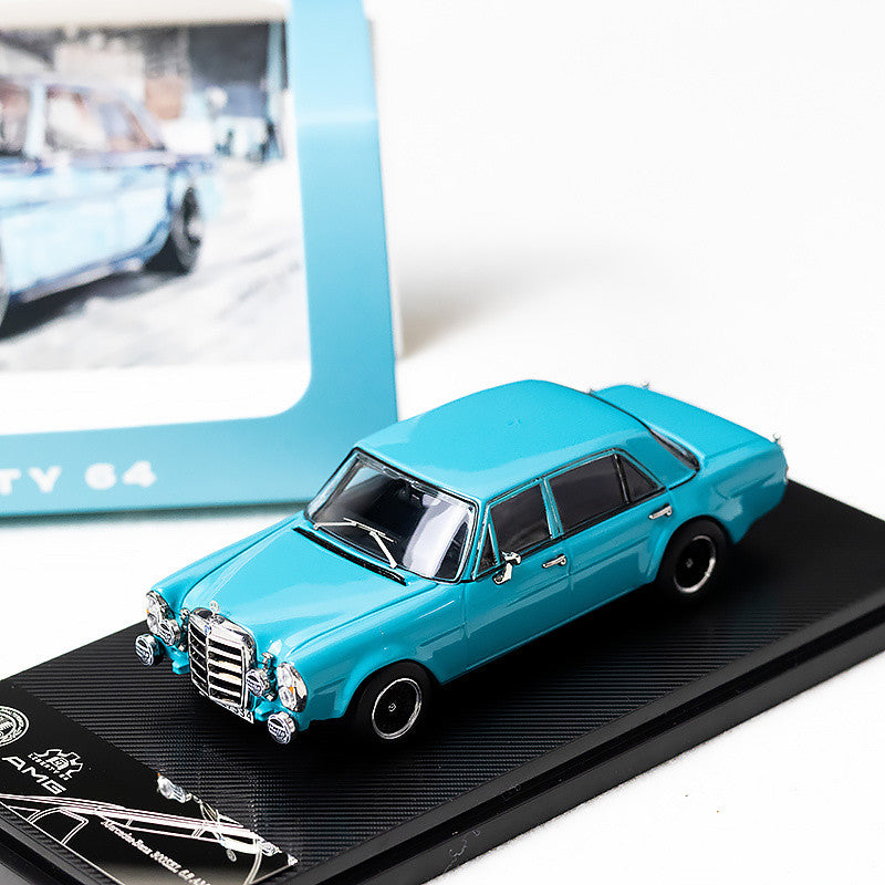 Liberty64 1:64 Mercedes-Benz 300SEL 6.8 AMG (W109) Diecast Car Model – Classic Blue Collector Edition