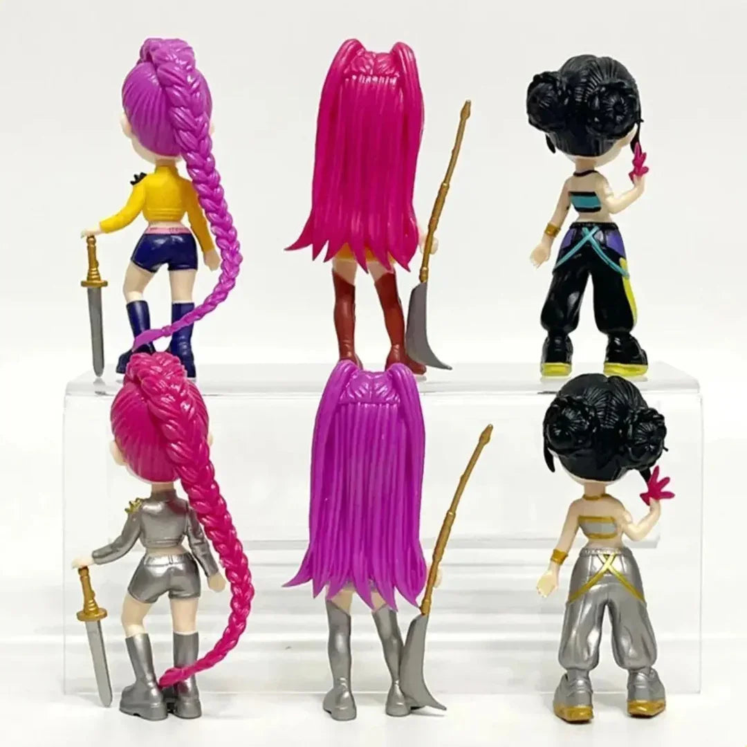 K-pop Warrior Dolls 6 Pieces β Demon Hunters 10 cm Collectible Figurines Set