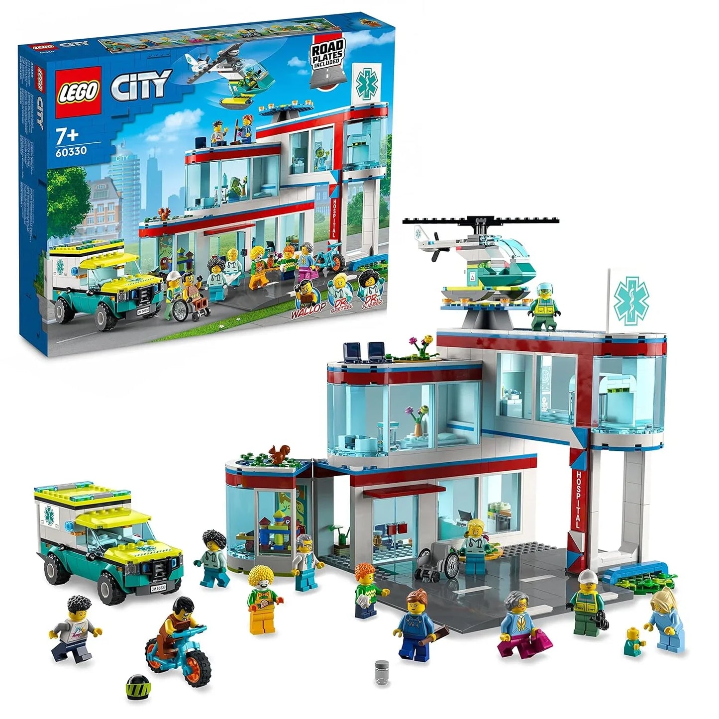 LEGO 60330 City Hospital Building Kit (816 Pieces) - Jaiman Toys