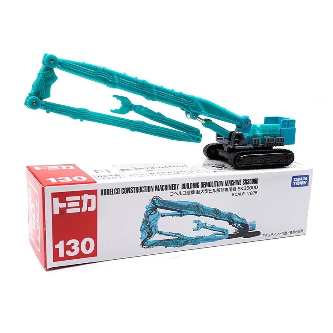 Takara Tomy Tomica 130 Kobelco Construction Machinery Building Demolition Machine SK3500D 1/228 - Jaiman Toys