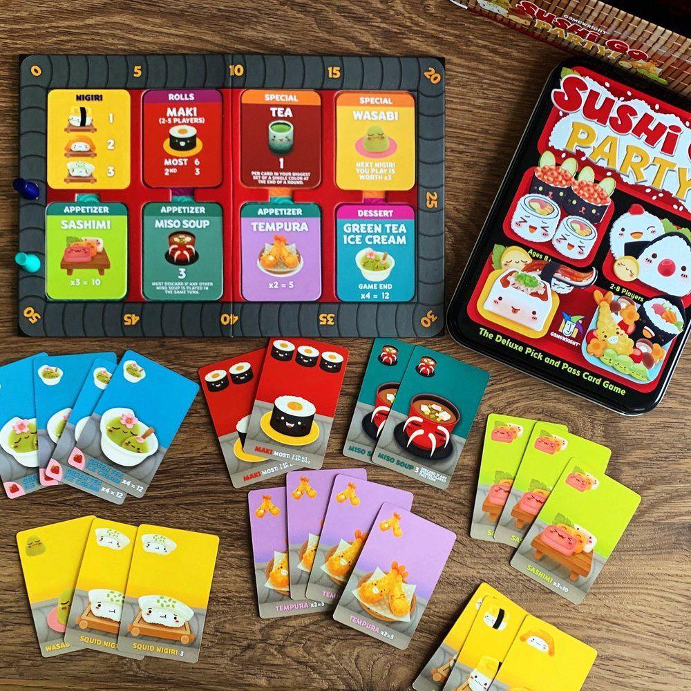 Sushi Go! Party β Deluxe Card Drafting Card Game for Family & Friends - Jaiman Toys