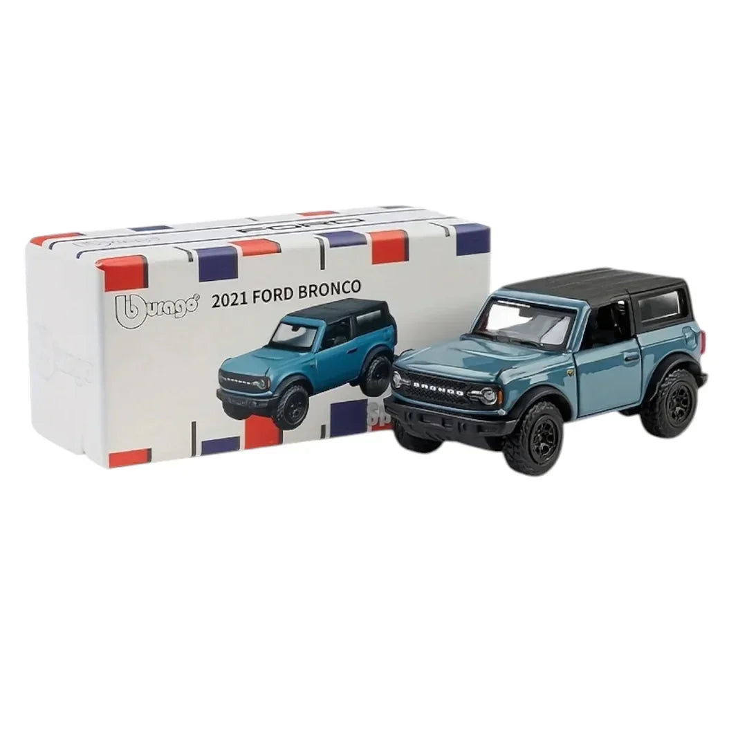 Bburago 2021 Ford Bronco Blue 1:64 Die-Cast Model Car – Jaiman Toys