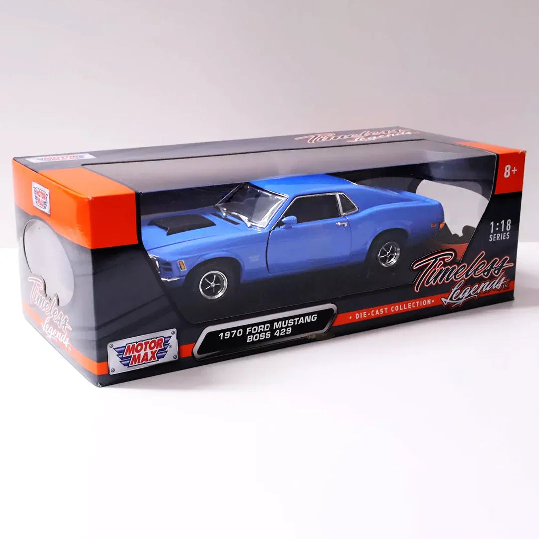 1970 Ford Mustang Boss 429 BLUE 1:18 Diecast Car Model - Jaiman Toys