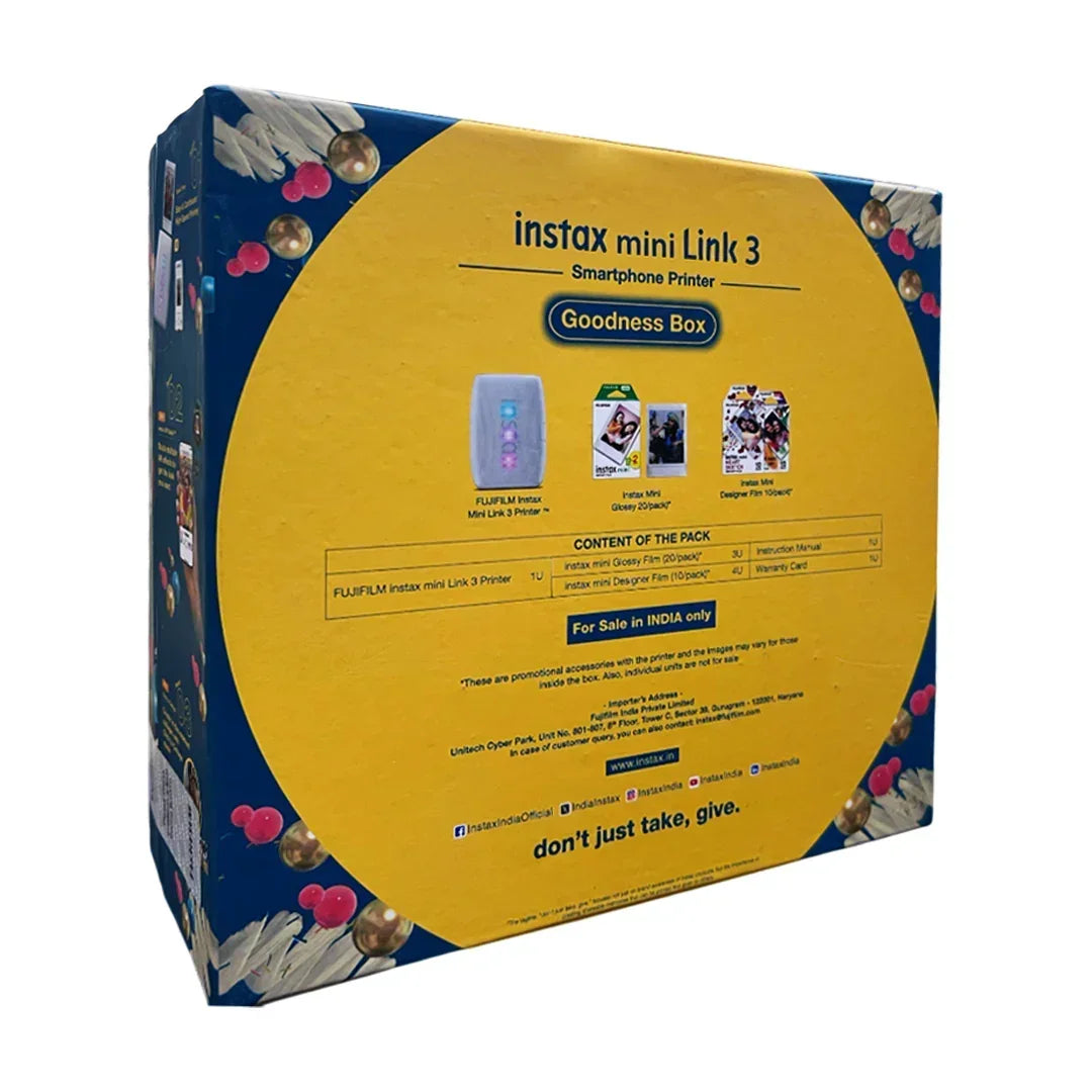 Fujifilm Instax Mini Link 3 Sage Green Printer with 100-Sheet Film Bundle - Green - Jaiman Toys