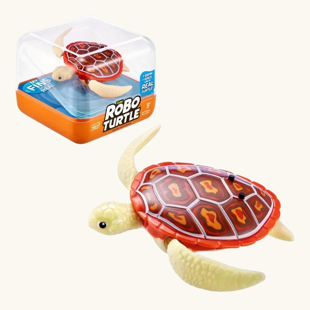 ZURU Robo Turtle Robotic Swimming Toy – Realistic Water-Activated Moving Turtle for Kids (Single Piece)