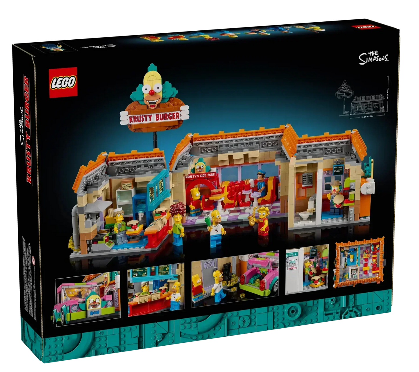 LEGO 10352 Icons The Simpsons: Krusty Burger 1,635Piece Adult Display Set