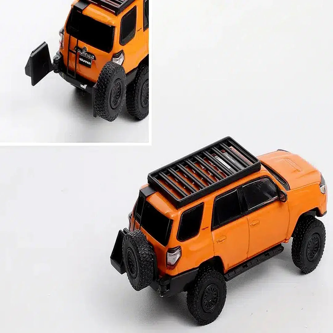 GCD 1:64 Toyota 4Runner TRD PRO Overland 535 Orange Edition with Roof Rack – Premium Adventure Collectible