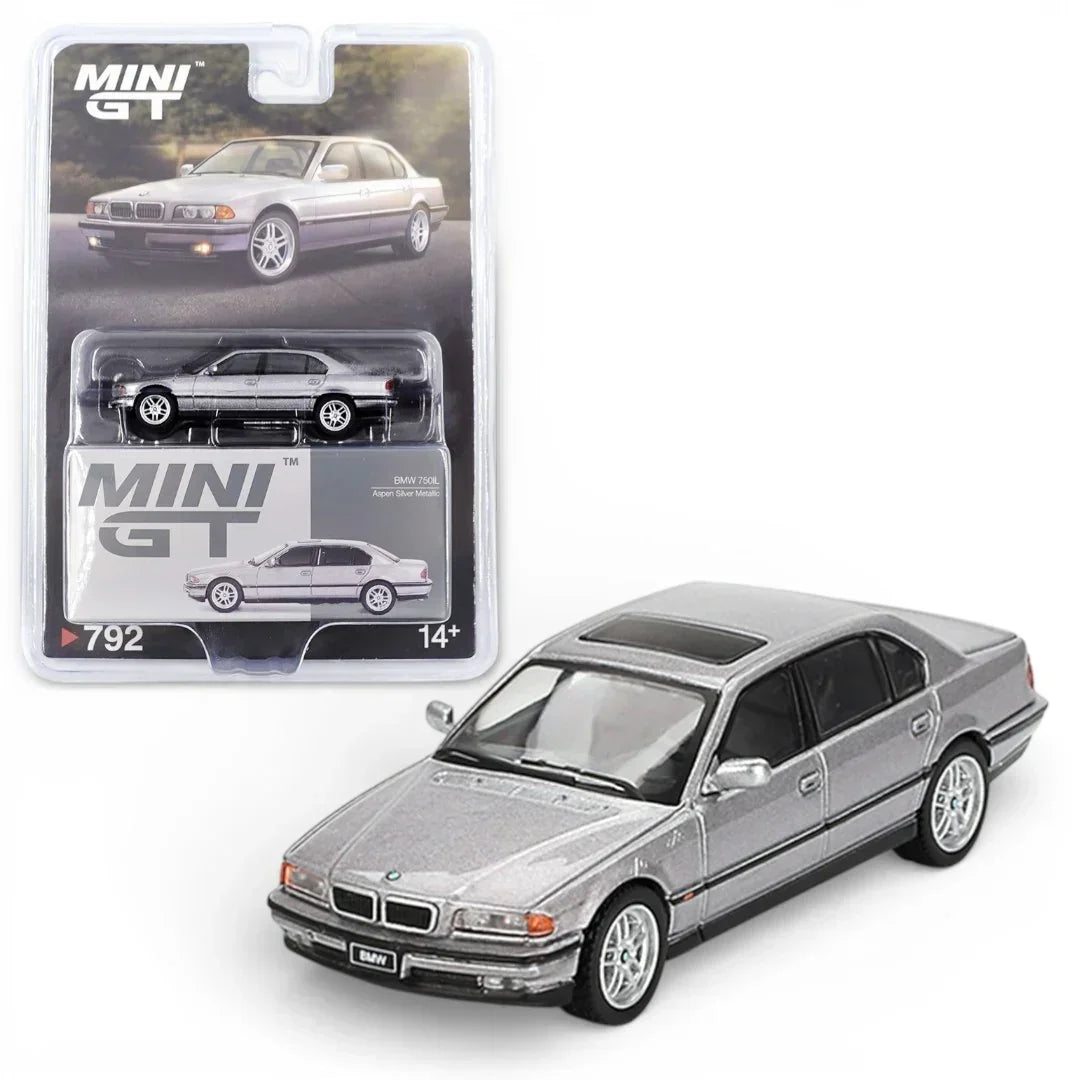 Mini GT 1:64 Blister Pack BMW 750iL Aspen Silver Metallic Diecast
