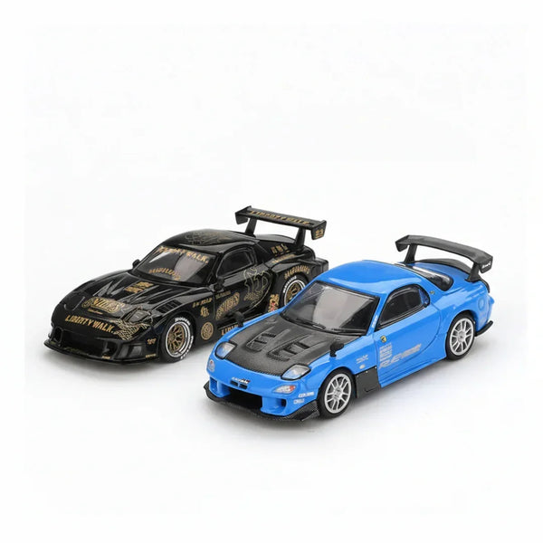 Mini GT 1:64 Duo Set Mazda RX-7 LB Super Silhouette Black + RX-7