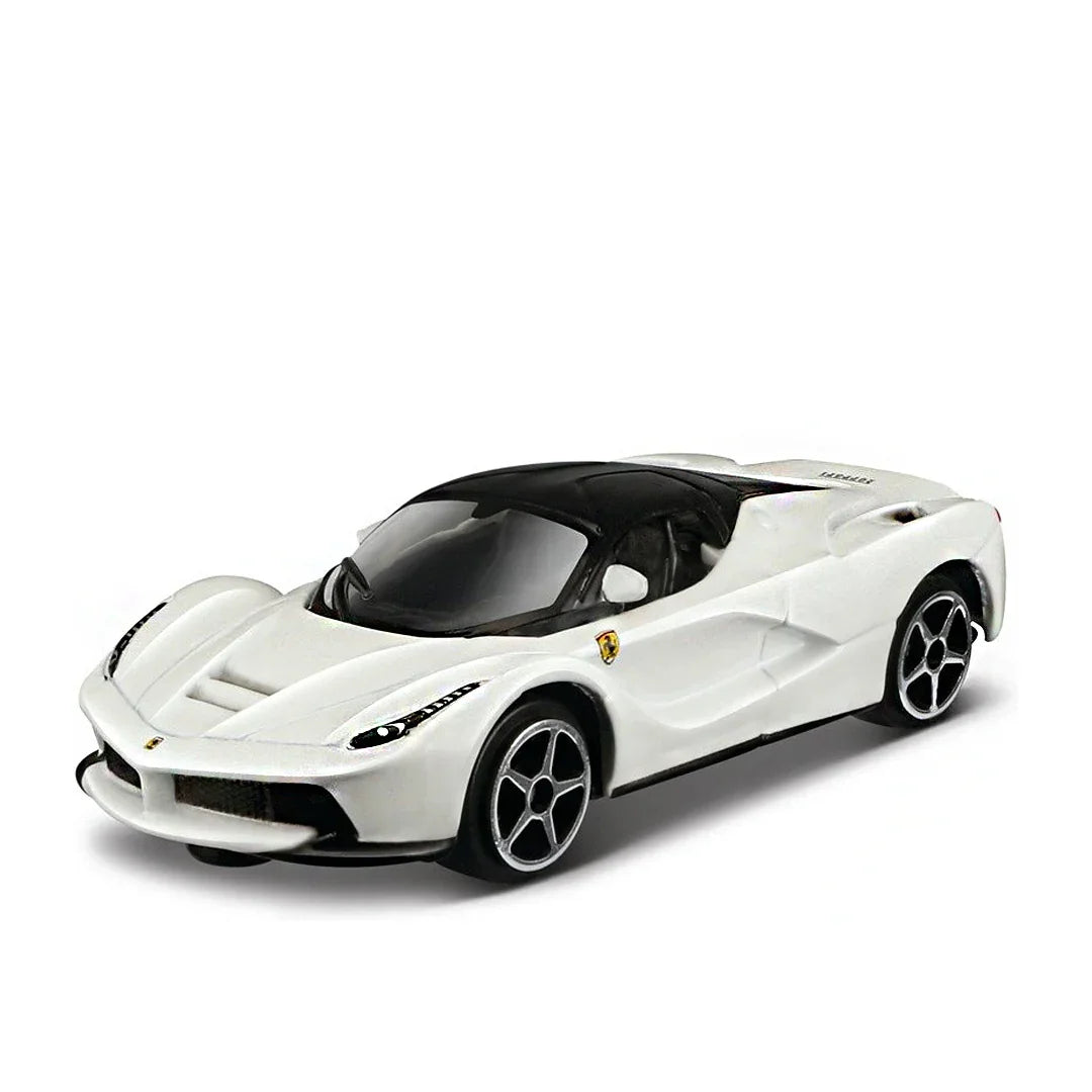 Bburago Ferrari LaFerrari 1:64 white Diecast Model Car White - Jaiman Toys