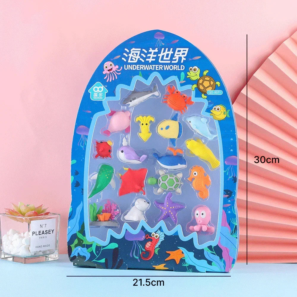 Underwater Sea Creatures Erasers Combo Set - Jaiman Toys