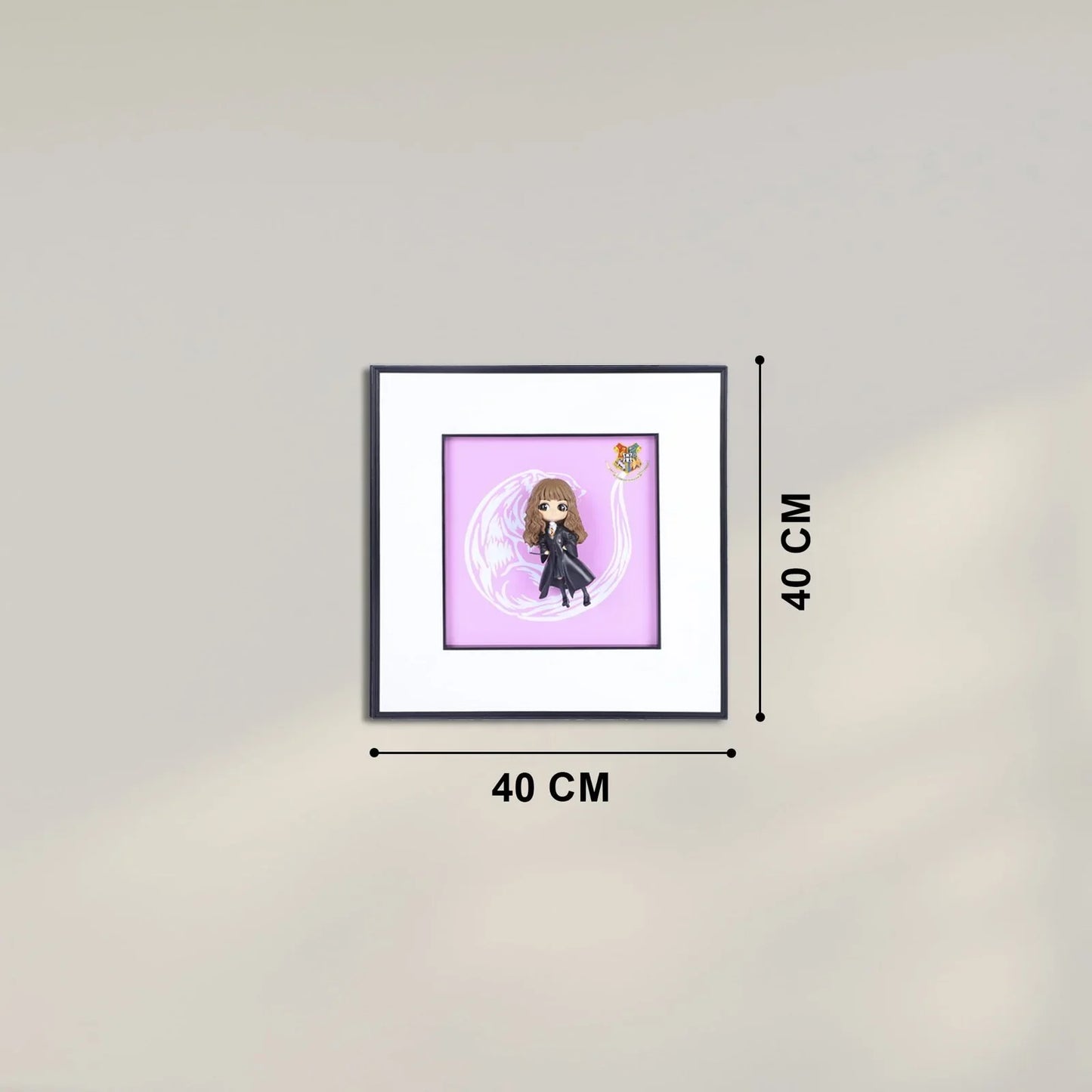 3D Hermione Granger Harry Potter Decorative Wall Frame – 40x40 cm | Magical Wall Art for Potterheads & Collectors | Premium Decor & Enchanting Gift for Wizarding World Fans - Jaiman Toys