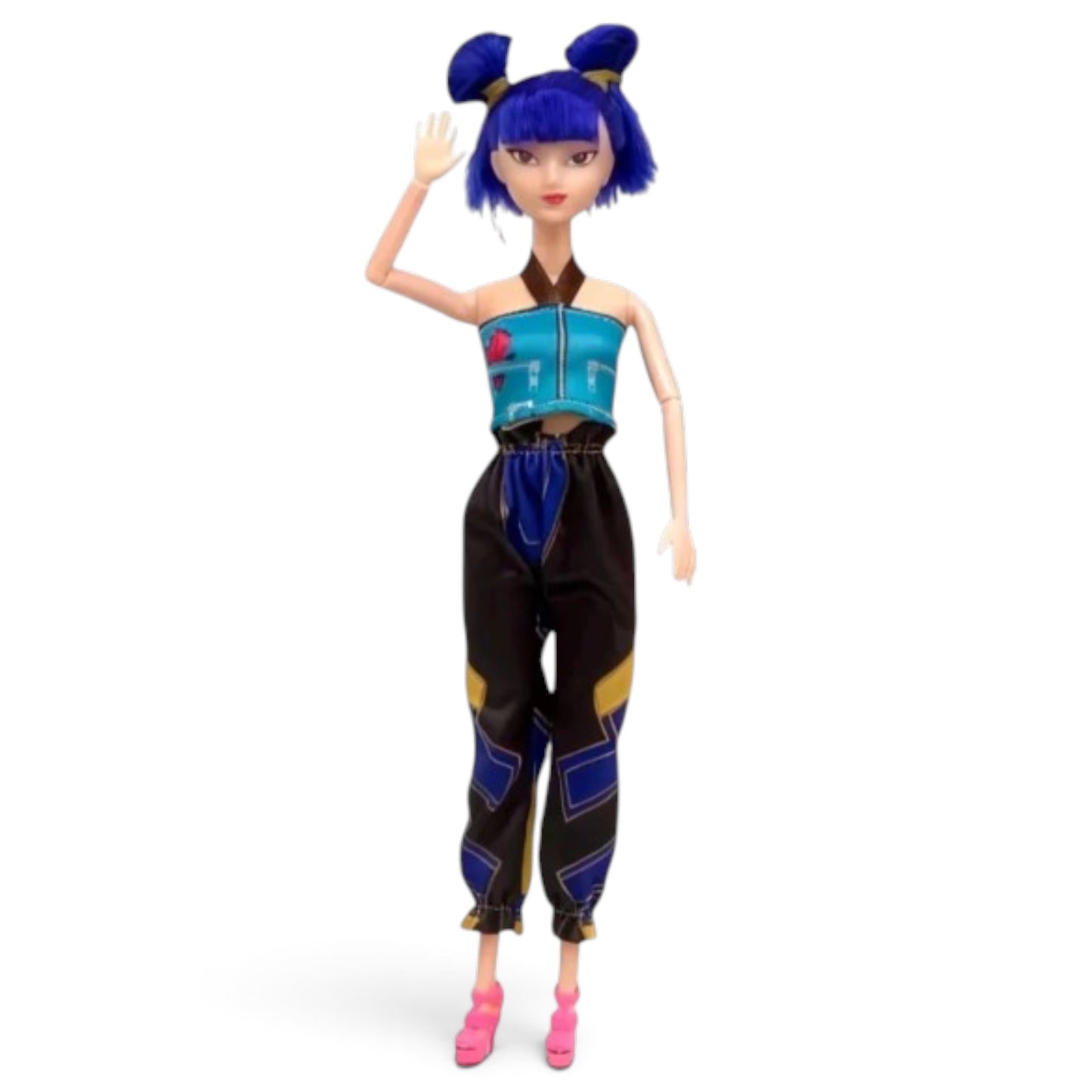 K-Pop Demon Hunters 11 Inch Zoey Fashion Doll with Blue Pet Toy | 3+ Years