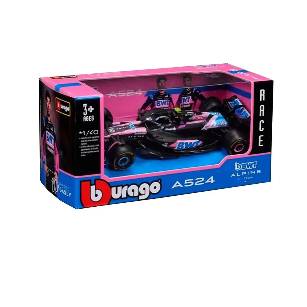 BURAGO Alpine A524 – Pierre Gasly F1 2024 Diecast Model | 1:43 Scale Collectible - Jaiman Toys