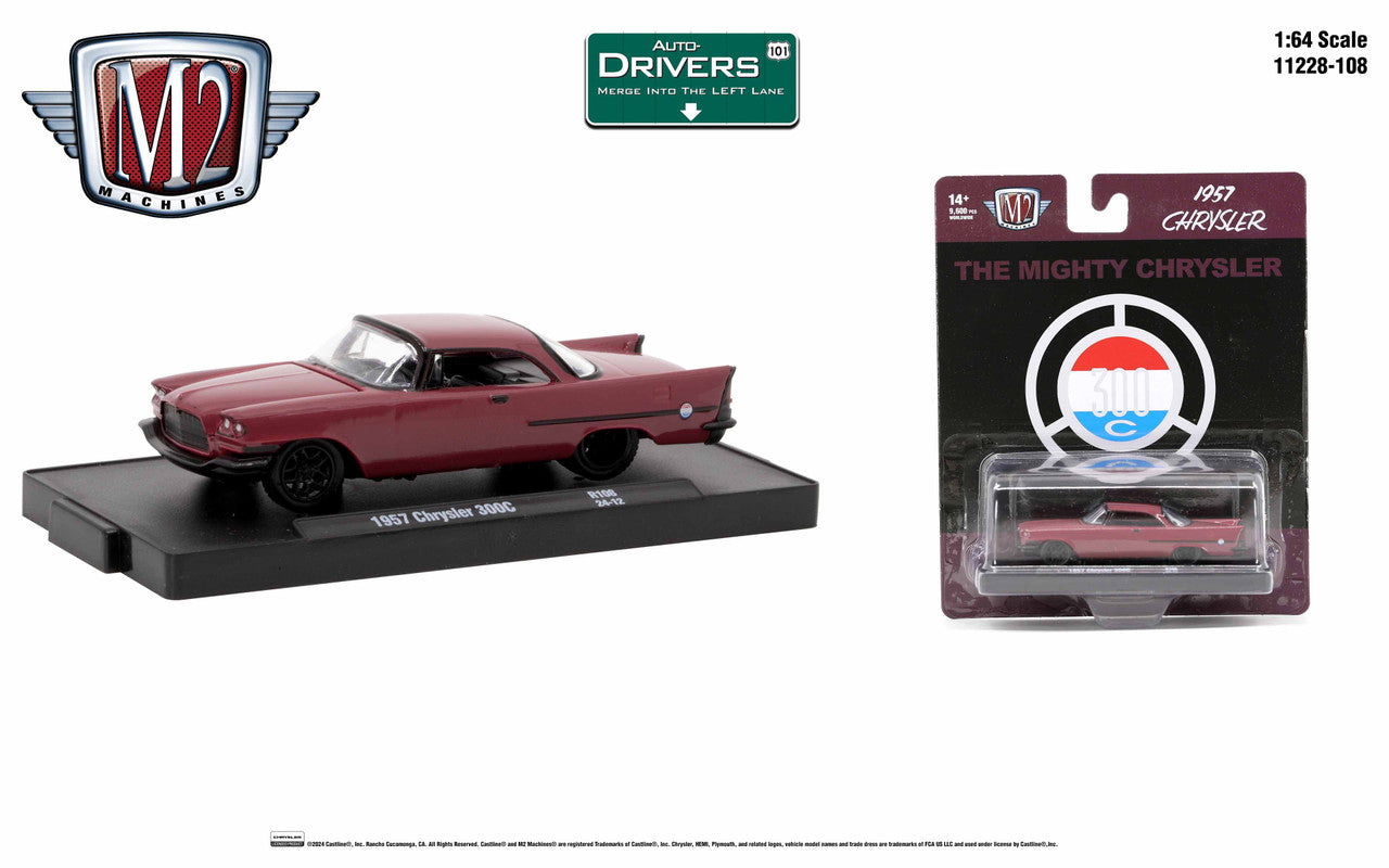 M2 Machines Auto-Drivers 1:64 R108 1957 Chrysler 300C Die-Cast Model Car