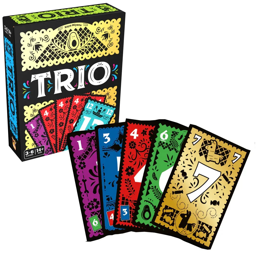 Trio Card Game by Blue Orange Games – Fast Deduction & Memory Family Game for Kids & Adults (3–6 Players, Ages 7+)