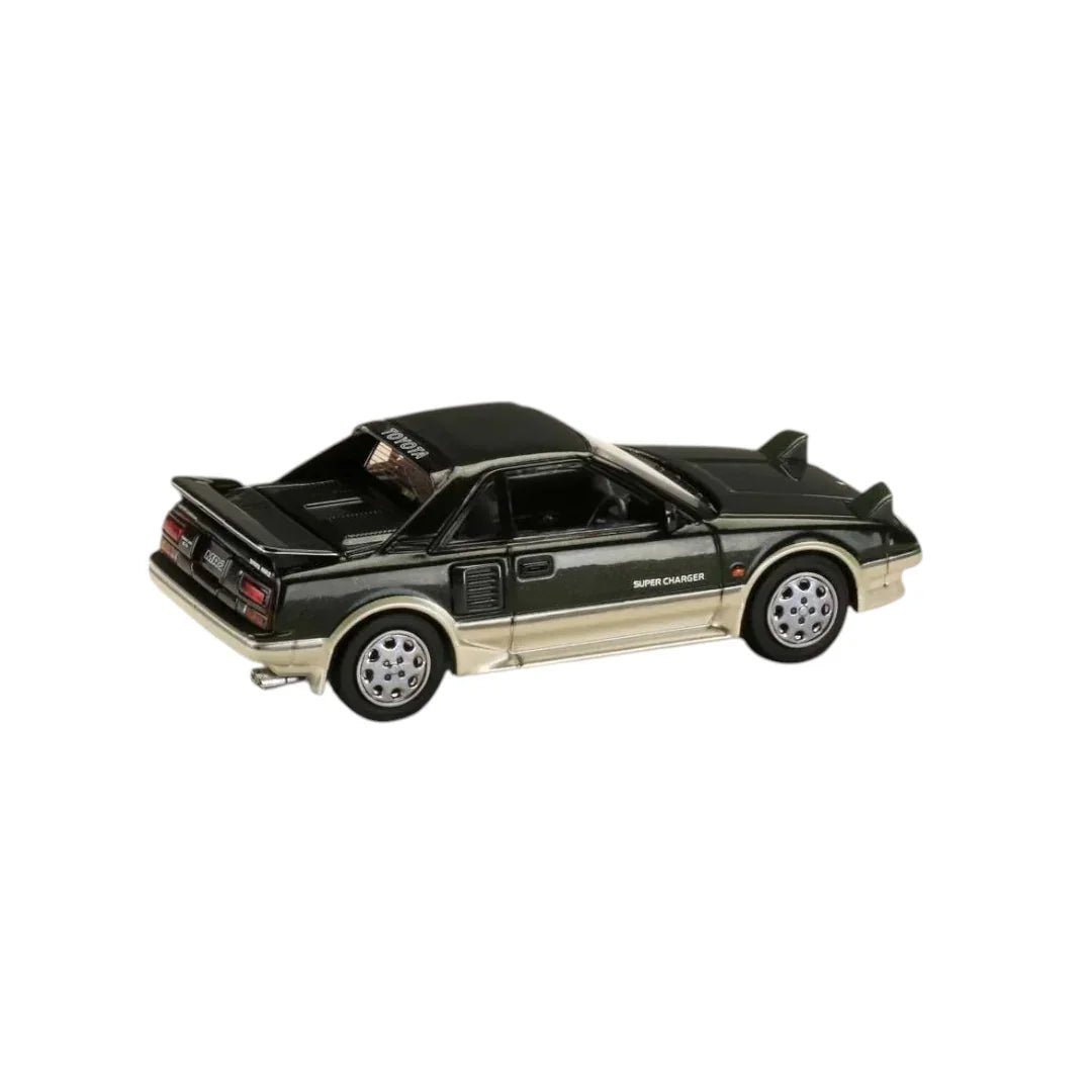HJ64 1:64 TOYOTA MR2 1600G-LIMITED SUPER CHARGER 1986 Green HJ641056BGS - Jaiman Toys