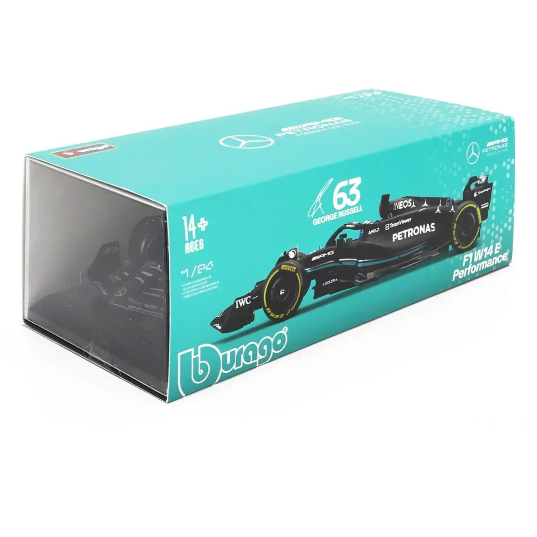 Bburago 1:24 Mercedes-AMG Petronas F1 W14 #63 โ George Russell Diecast Model Car