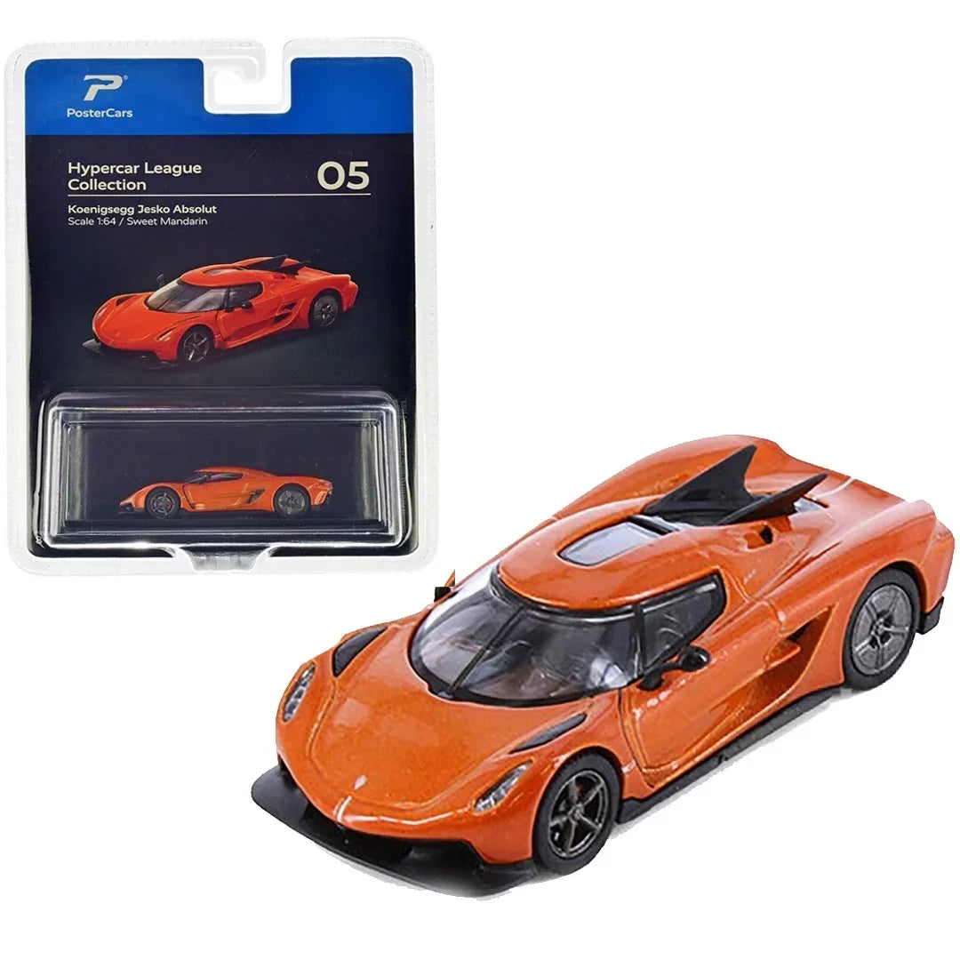 PosterCars 1:64 Koenigsegg Jesko Absolut (Orange) Blister Pack