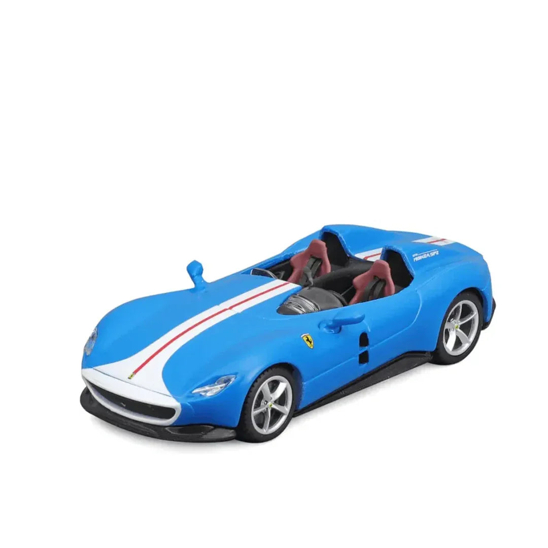Bburago - 1/43 Scale Model Compatible with Ferrari Monza SP-2 2024 Signature Series Sports Car Model (Blue) Age 14+ - Jaiman Toys