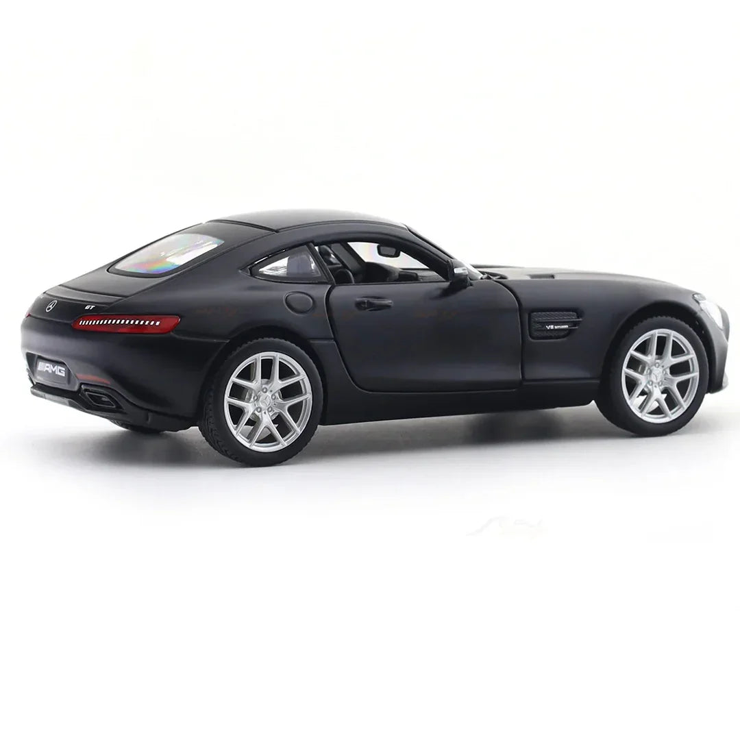 Maisto 1:24 Mercedes-Benz AMG GT Matte Black – Licensed Diecast Model Car with Acrylic Display Case