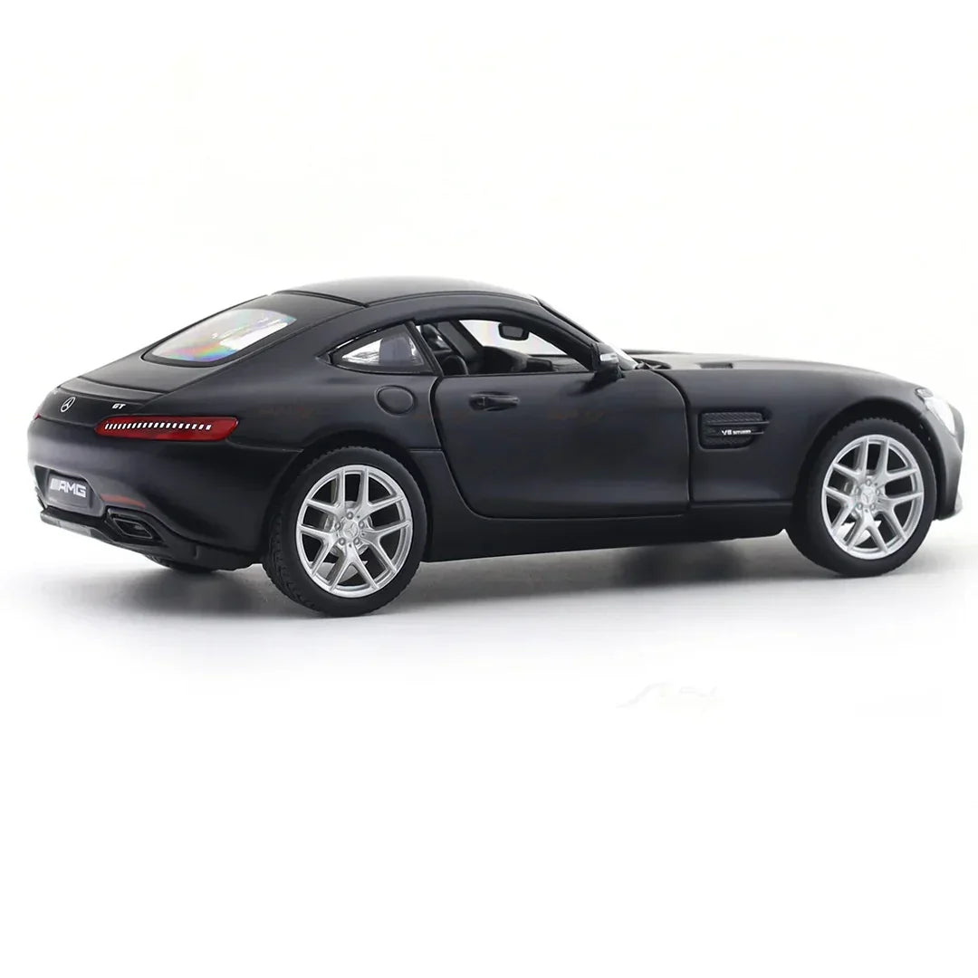 Maisto 1:24 Mercedes-Benz AMG GT Matte Black – Licensed Diecast Model Car with Acrylic Display Case