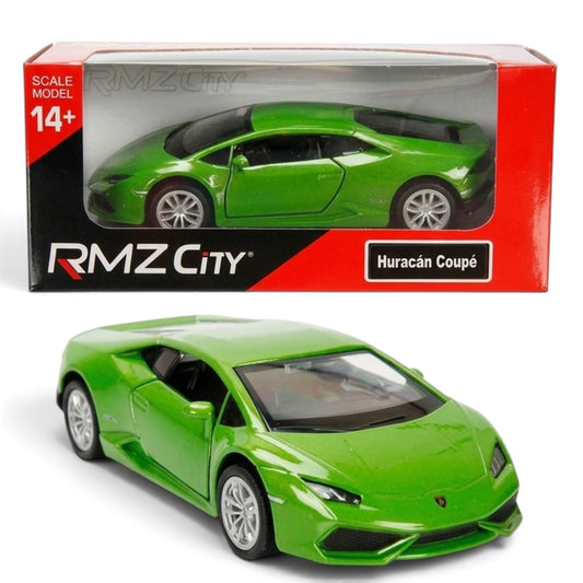 RMZ City Lamborghini Huracán Coupé 1:32 Scale Die-Cast Model Car – | Collectible Miniature Supercar with Opening Doors | 3 Colour Variants
