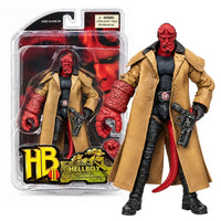 Hellboy Series II Action Figure with Samaritan Handgun, Right Hand of Doom, Detailed Tan Trench Coat & Accessories – Premium Comic Book & Movie Collectible for Ages 15+