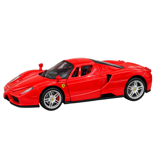 Bburago Enzo Ferrari 1:24 Scale Diecast Model Car – Red Ferrari Sports Car Collectible Toy with Detailed Interior