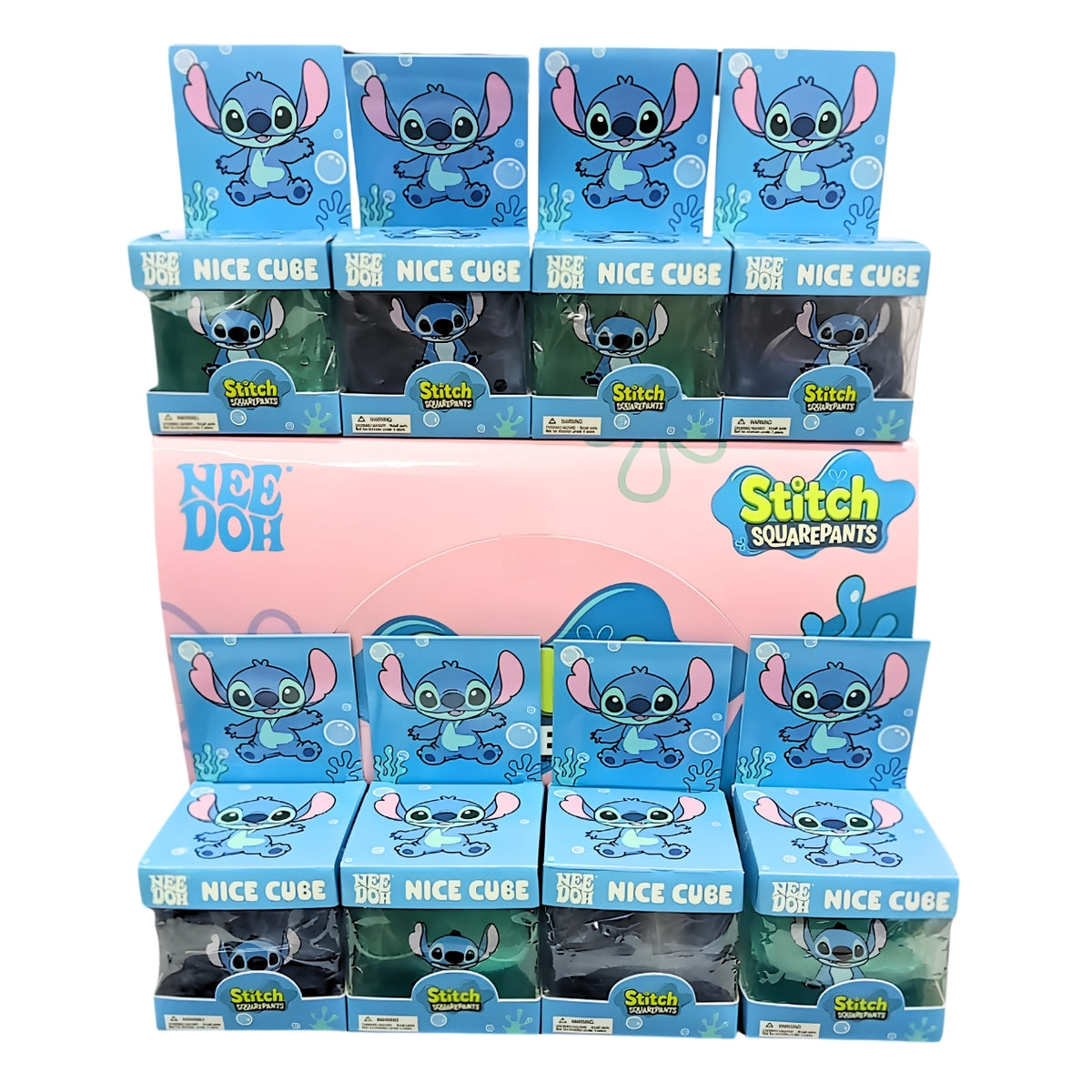 Stitch Squarepants Nice Cube Squishy Toy for Kids – Soft Squeeze Stress Relief Sensory Fidget Toy, Cute Cartoon Squishy Cube for Relaxation, Party Favour & Gift – Random Colour/Design, 1 Pc